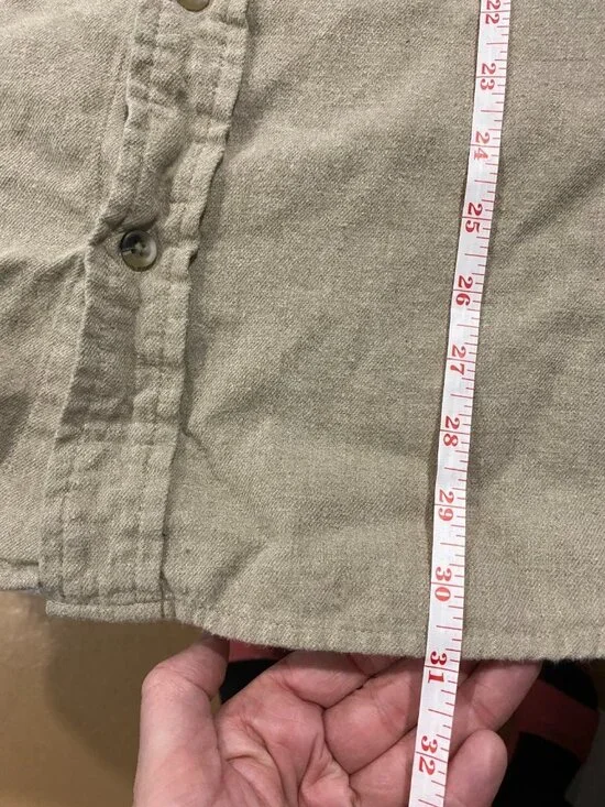 RED HEAD BRAND Flannel Button Up Shirt Beige 4XL Cotton Workwear Gorpcore Rugged - Picture 7 of 7